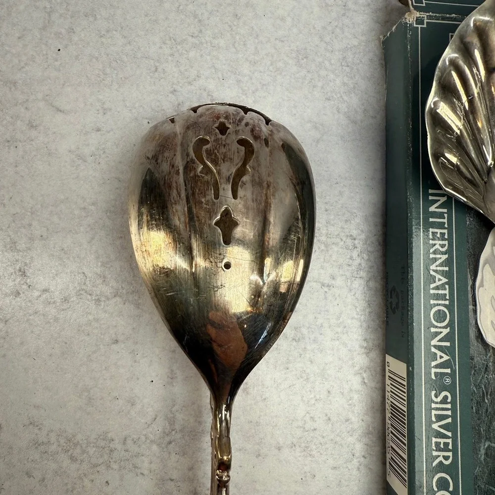 Vintage Silver Plated Pie‎ Serving Utensils 5 Set - Gorham Heritage Salad Tongs